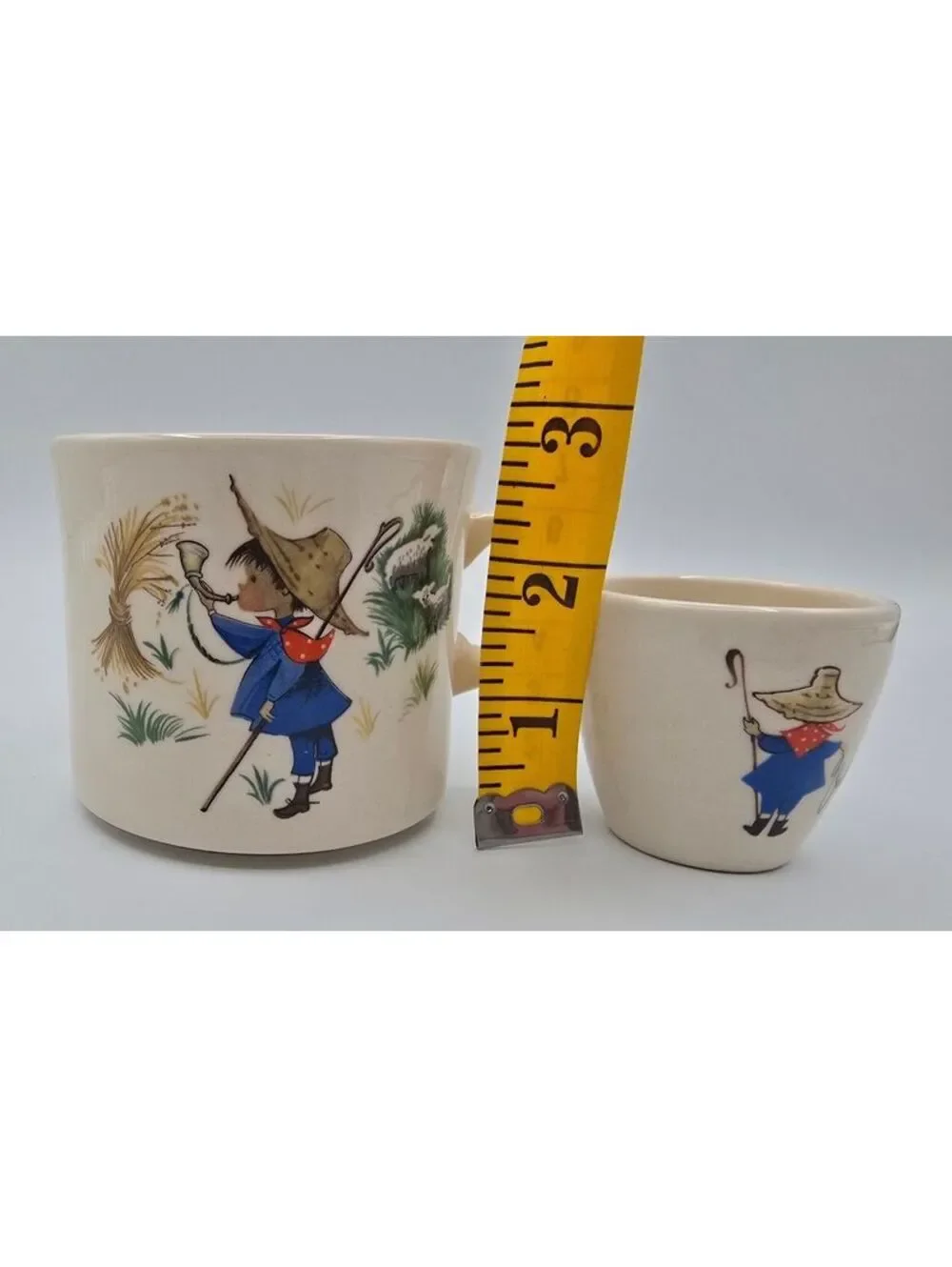 Vintage Brendan Erin Stone Ireland Little Boy Blue Mug & Egg Cup Nursery Set